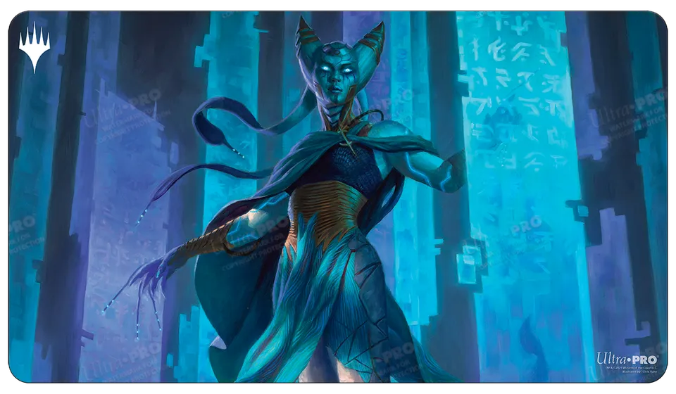 ultra-pro-magic-the-gathering-kamigawa-neon-dynasty-tamiyo-standard-playmat image 1