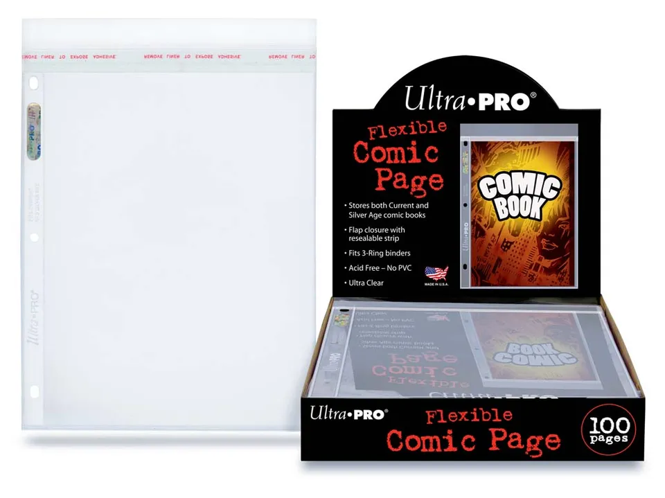 ultra-pro-comic-pages-current-und-silver-age-100-st-ck-mit-lasche image 1