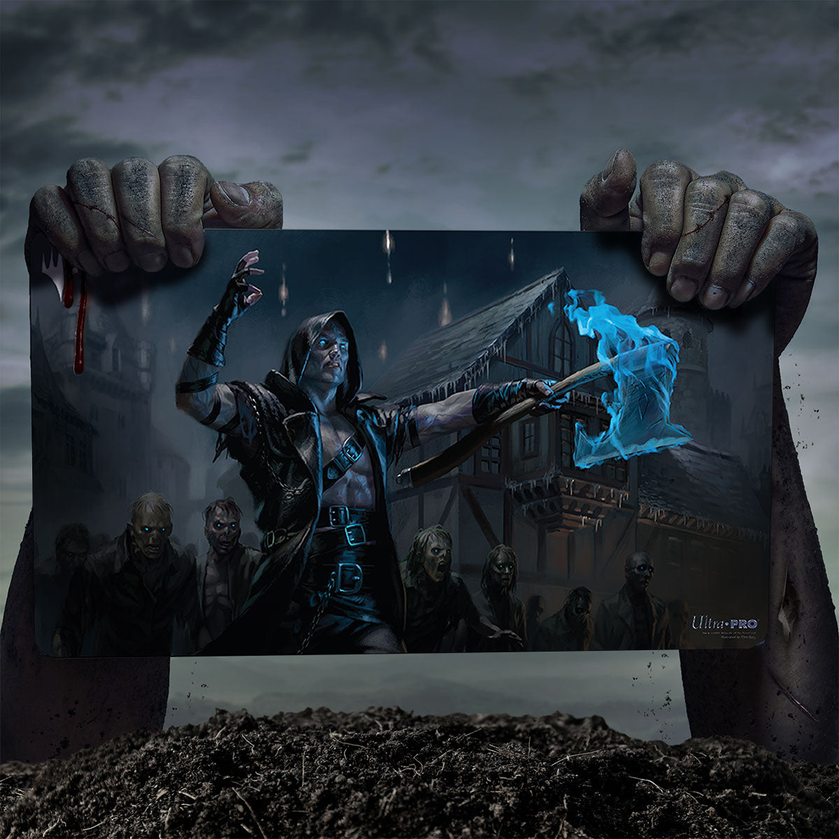 ultra-pro-innistrad-midnight-hunt-wilhelt-the-rotcleaver-standard-gaming-playmat image 2