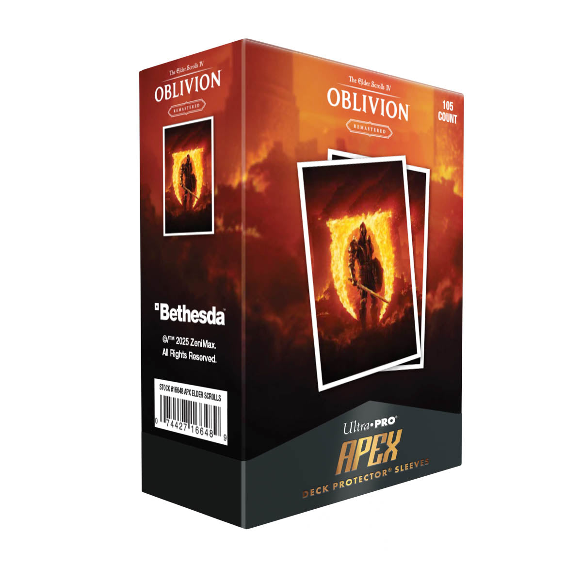 ultra-pro-apex-deck-protector-sleeves-105ct-the-elder-scrolls-iv-oblivion-remast image 5