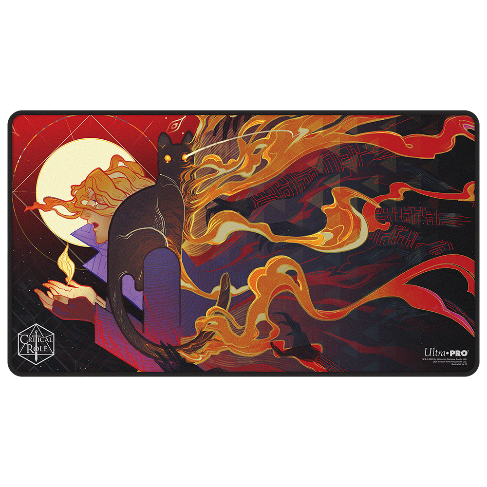 ultra-pro-critical-role-mighty-nein-caleb-widogast-black-stitched-playmat image 1