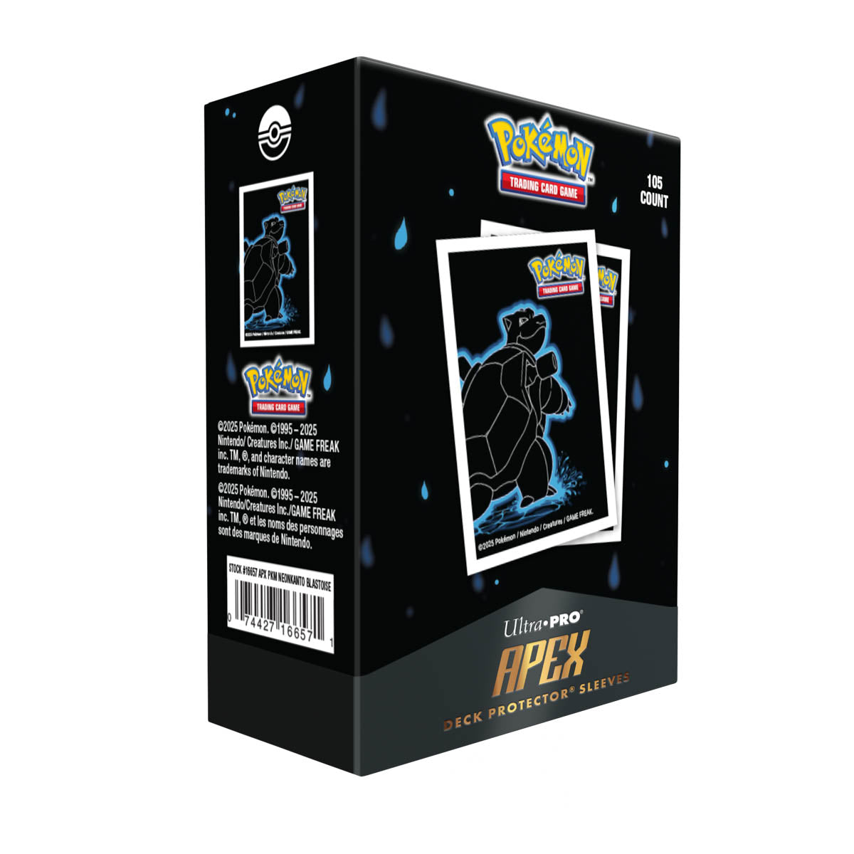 ultra-pro-pok-mon-neon-kanto-blastoise-apex-deck-protector-sleeves-105-st-ck image 4