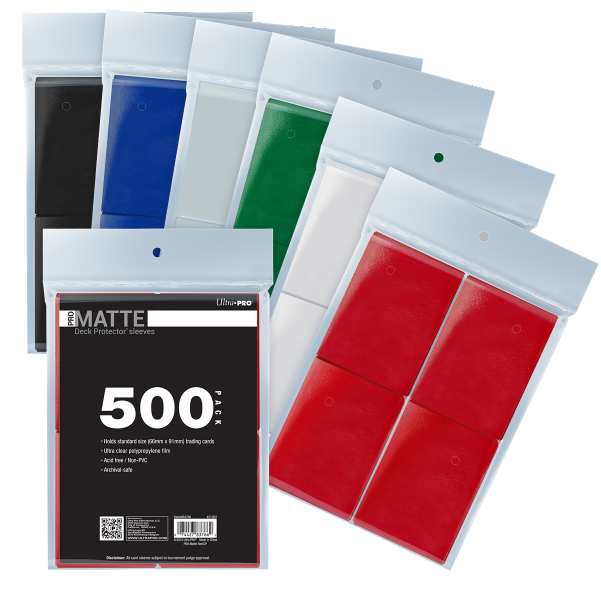 ultra-pro-pro-matte-standard-deck-protector-sleeves-bundle-500ct image 1