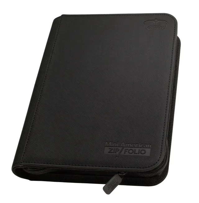 ultimate-guard-mini-american-xenoskin-zipfolio-9-pocket-ordner-schwarz image 1