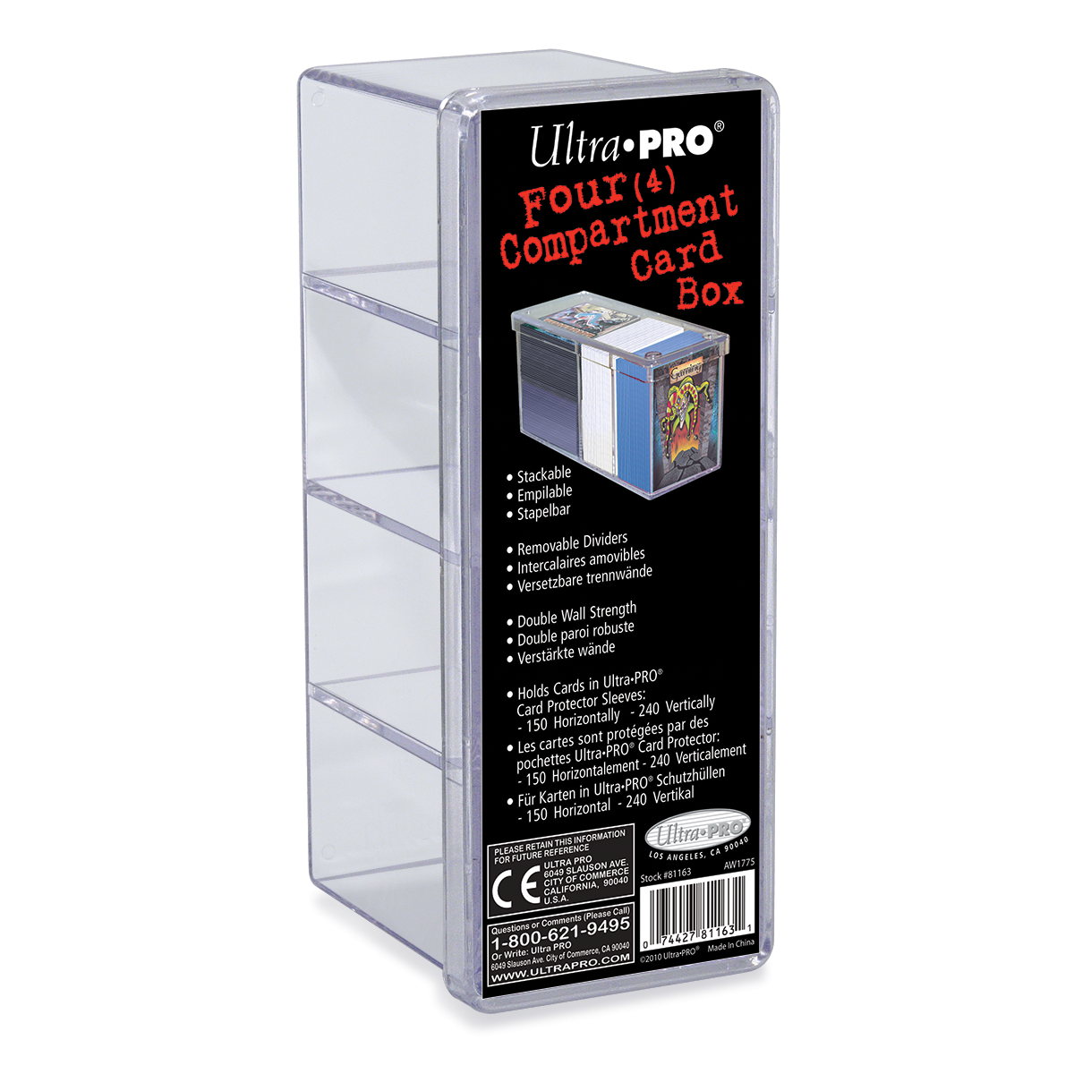 ultra-pro-4-compartment-clear-card-box-f-r-150-karten image 1