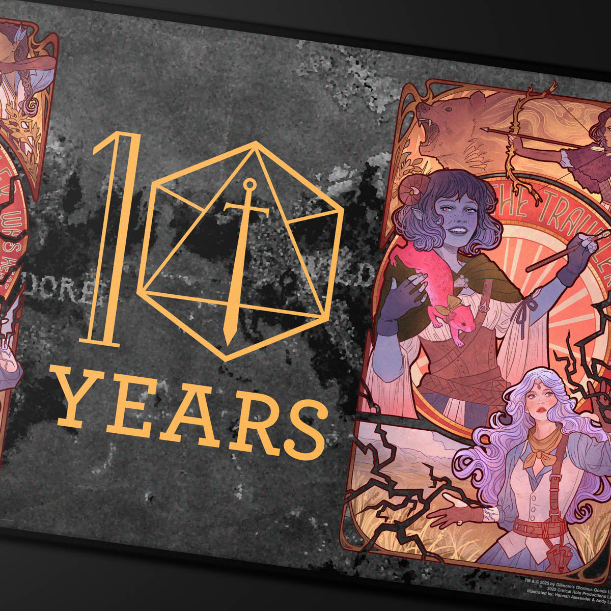 ultra-pro-critical-role-10-year-anniversary-spielmatte-laura-bailey-stitched-edg image 2