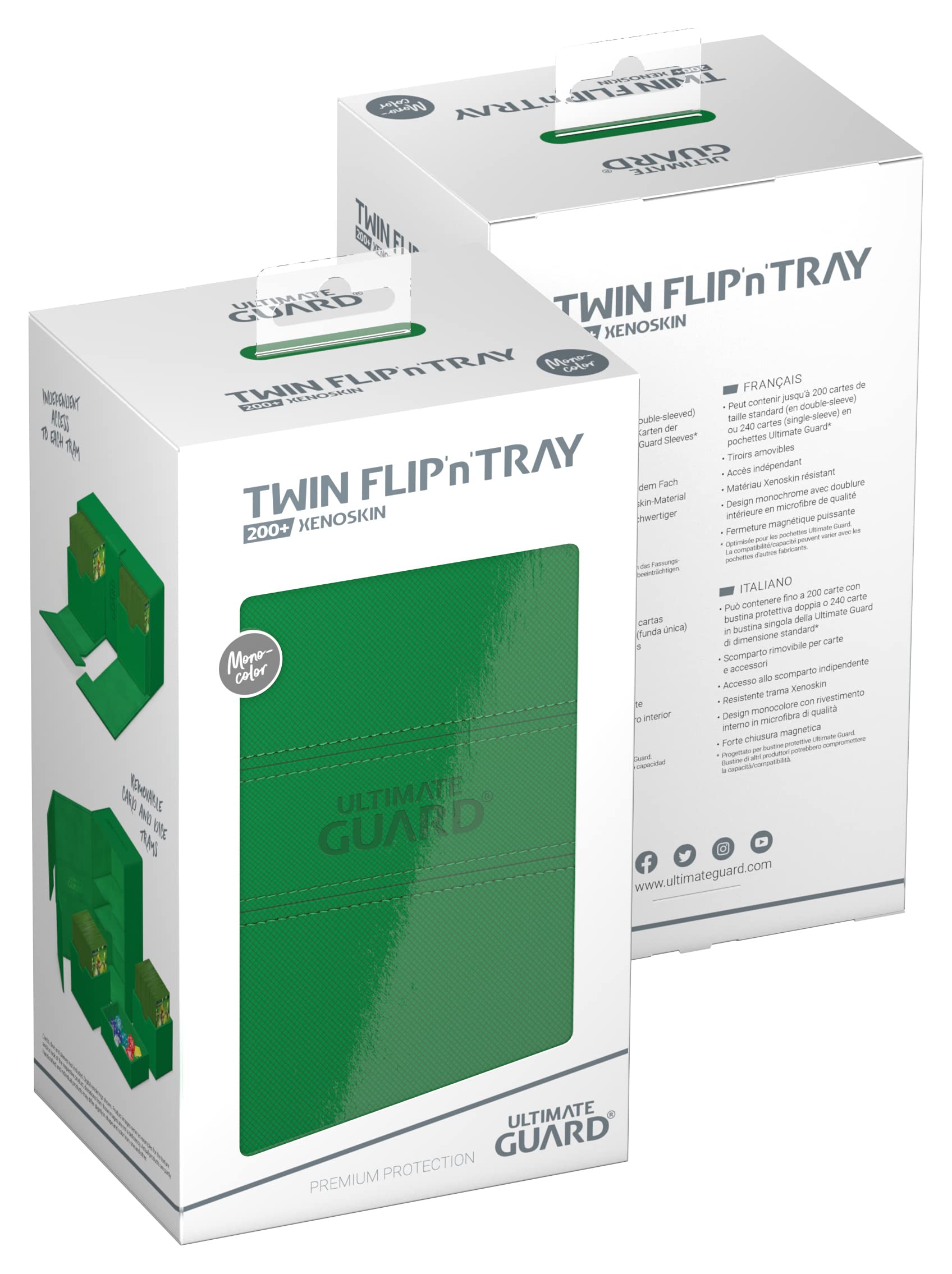 ultimate-guard-twin-flip-n-tray-200-xenoskin-deckbox-monocolor-gr-n image 8