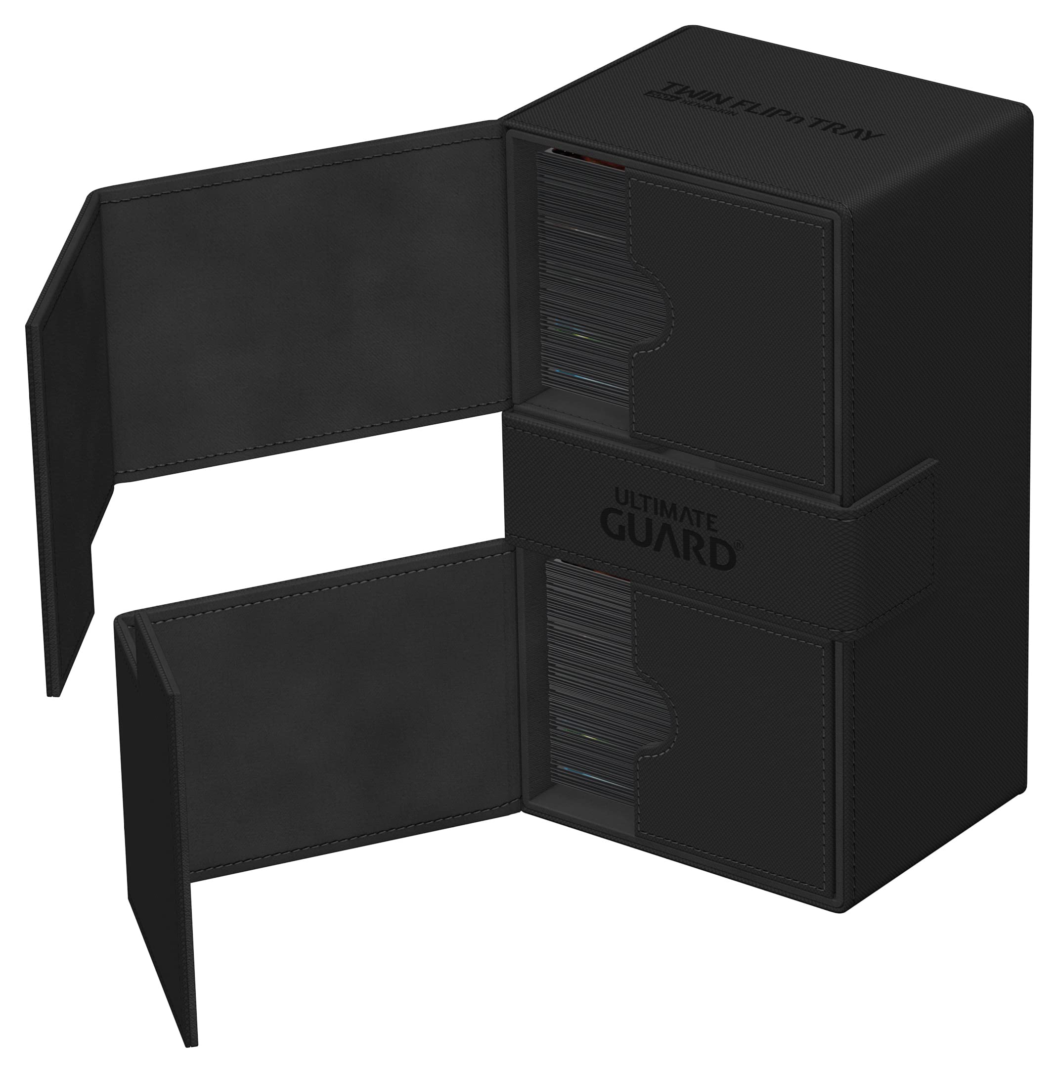 ultimate-guard-twin-flip-n-tray-200-xenoskin-deck-box-monocolor-schwarz image 4