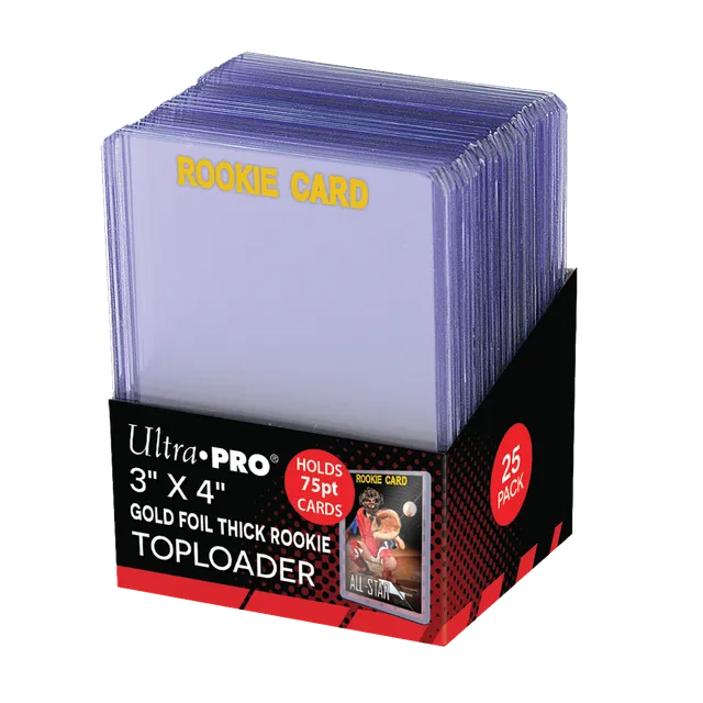 ultra-pro-3-x-4-rookie-gold-thick-75pt-toploader-25-st-ck image 1