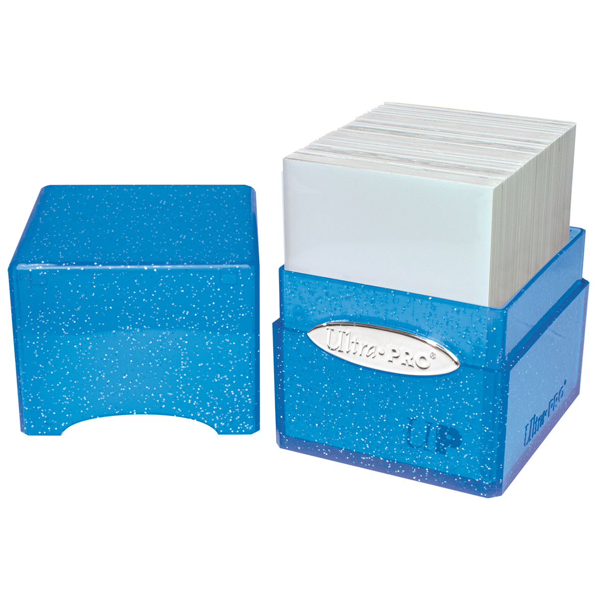 ultra-pro-glitter-satin-cube-blue-deck-box image 2