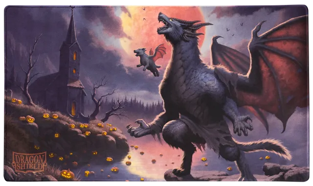 dragon-shield-tcg-playmat-halloween-2023-weredragon-spielmatte-mit-n-hten image 1