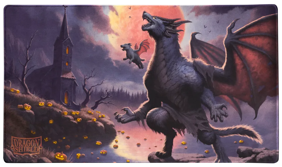 dragon-shield-tcg-playmat-halloween-2023-weredragon-spielmatte-mit-n-hten image 1