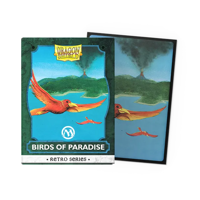 dragon-shield-retro-series-birds-of-paradise-brushed-art-sleeves-100-st-ck-stand image 1