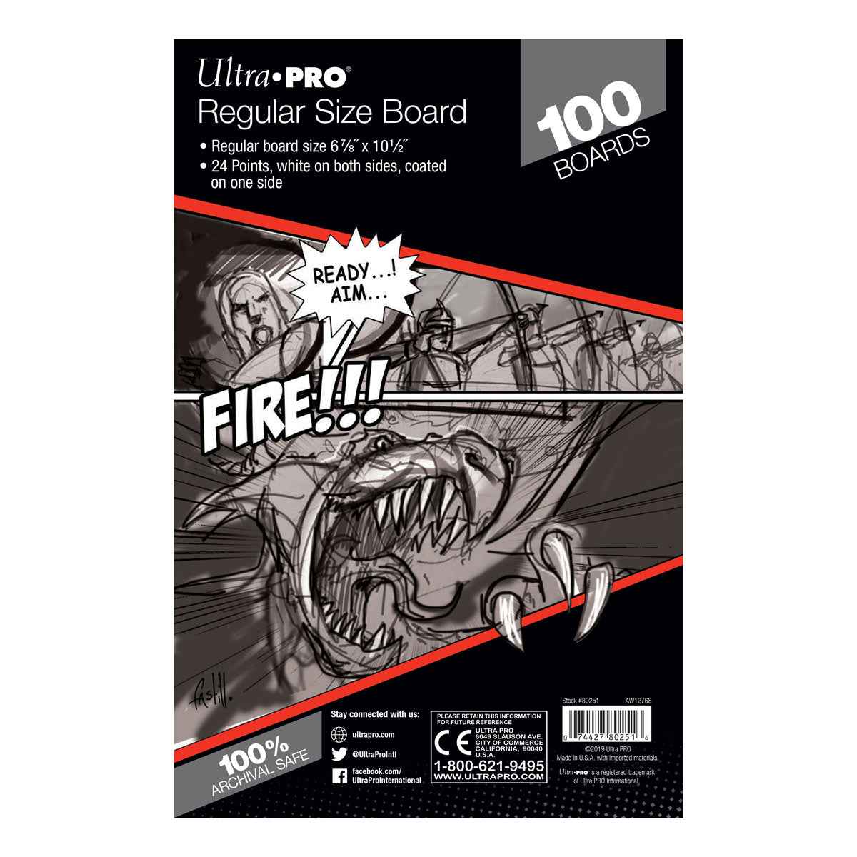 ultra-pro-regular-size-comic-boards-st-tzkarton-100ct-6-7-8-x-10-1-2-zoll image 1