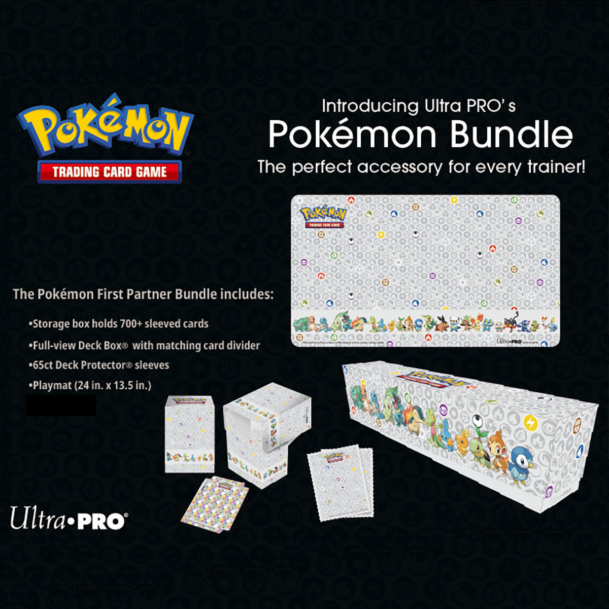 ultra-pro-first-partner-zubeh-r-bundle-spielmatte-65-sleeves-deck-box-f-r-pok-mo image 2