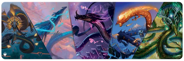 ultra-pro-kamigawa-neon-dynasty-sky-dragon-compilation-8ft-table-playmat-f-r-mag image 1