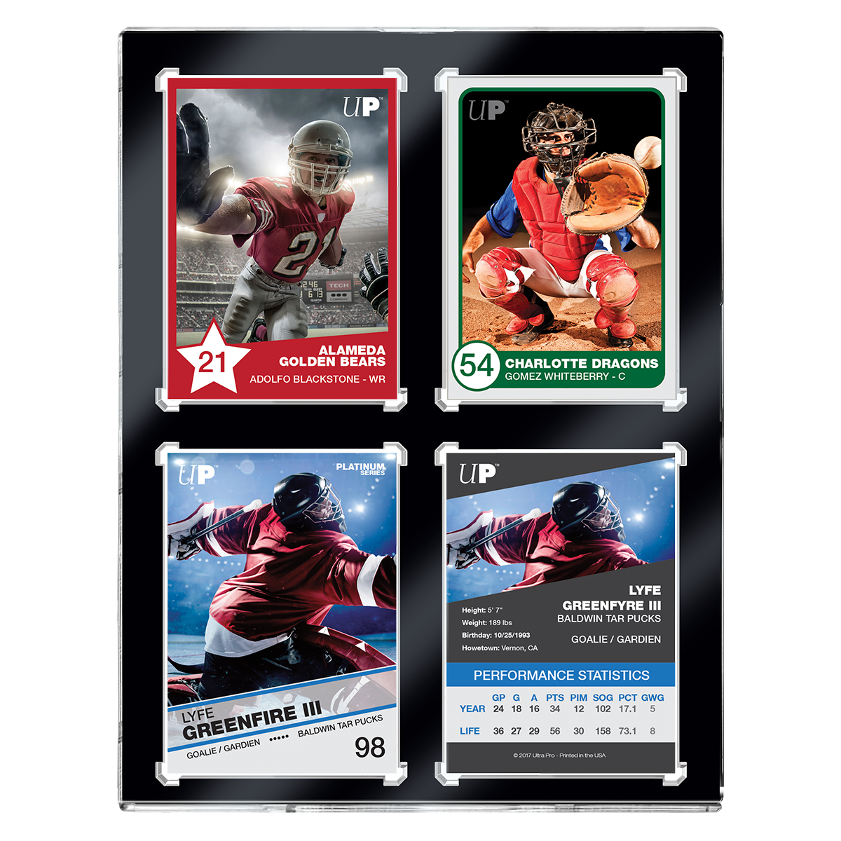 ultra-pro-35pt-4-card-black-border-uv-one-touch-magnet-halter image 2