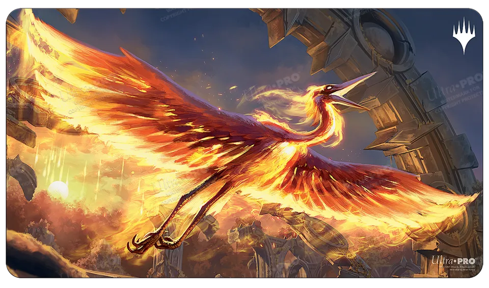 ultra-pro-magic-innistrad-midnight-hunt-sunstreak-phoenix-standard-gaming-playma image 1