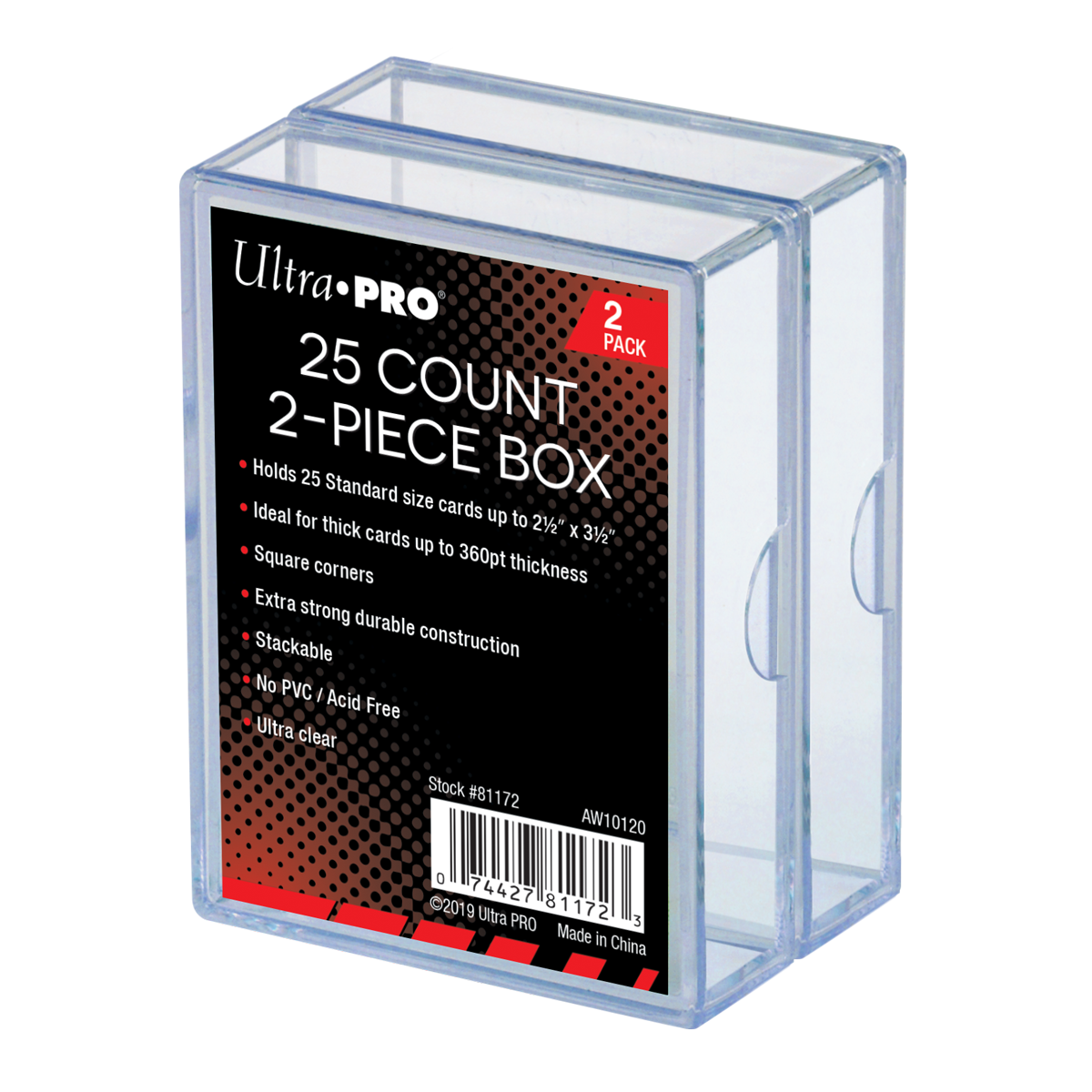 ultra-pro-2-piece-25-count-clear-card-storage-box-2er-set image 1