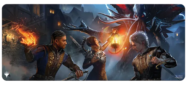 ultra-pro-commander-legends-battle-for-baldur-s-gate-6ft-table-playmat-party-bat image 1