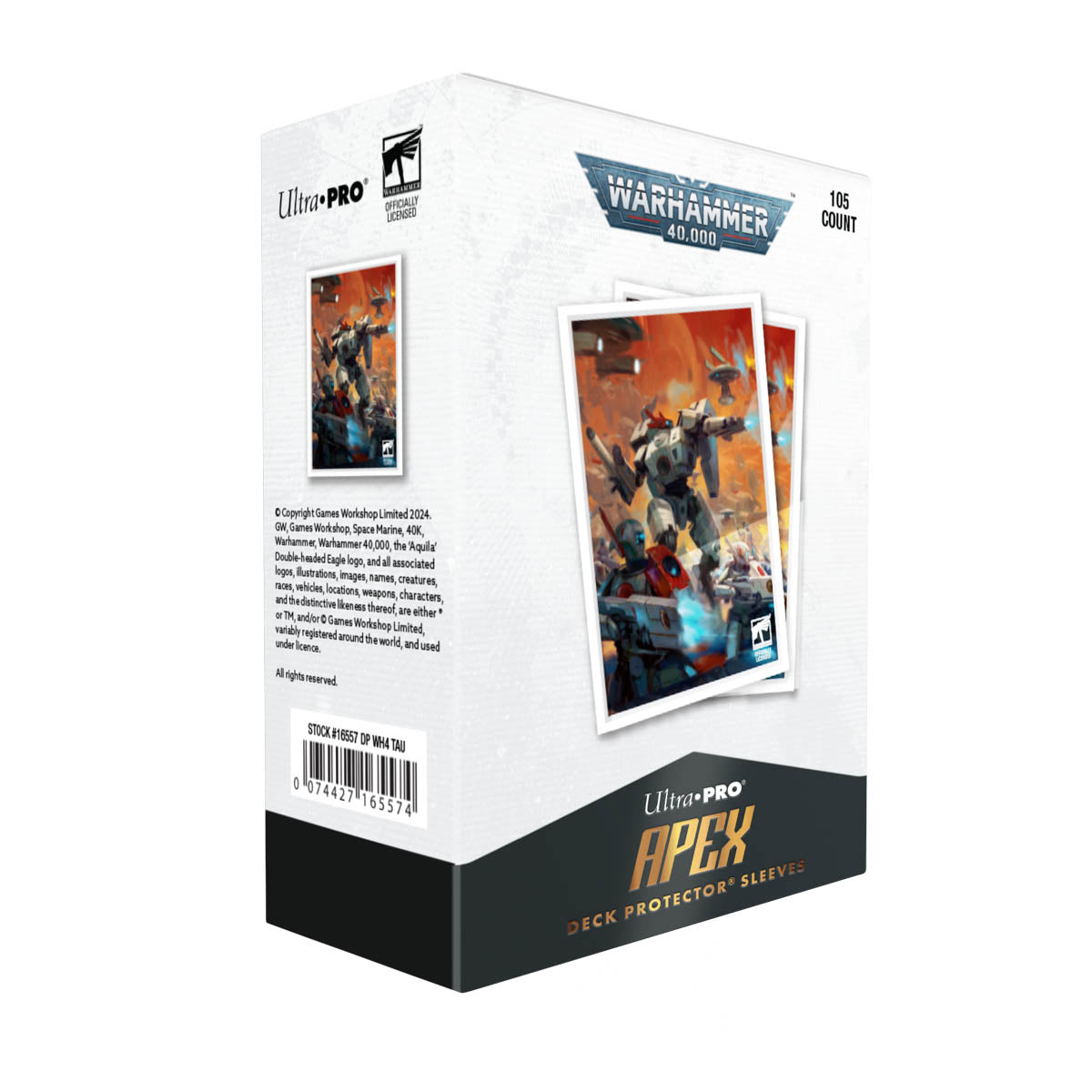 ultra-pro-apex-deck-protector-sleeves-t-au-empire-105ct-f-r-warhammer-40-000 image 5