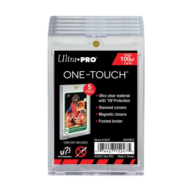 ultra-pro-100pt-uv-one-touch-magnetic-holder-5er-set-trading-card-halter image 1