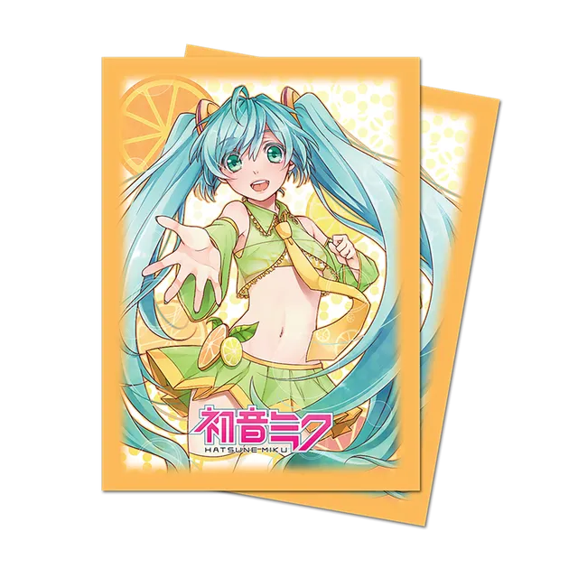 ultra-pro-hatsune-miku-summertime-standard-deck-protector-sleeves-50ct-gelb image 1