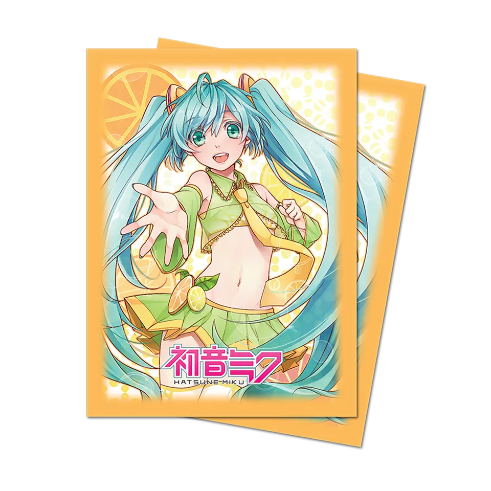 ultra-pro-hatsune-miku-summertime-standard-deck-protector-sleeves-50ct-gelb image 1
