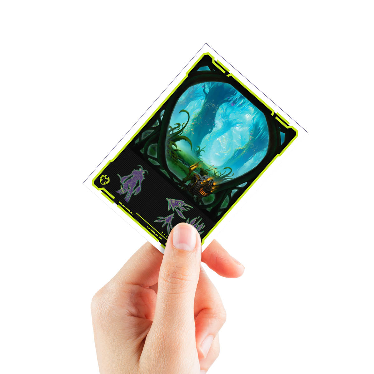 ultra-pro-edge-of-eternities-evendo-waking-haven-105ct-apex-deck-protector-sleev image 2