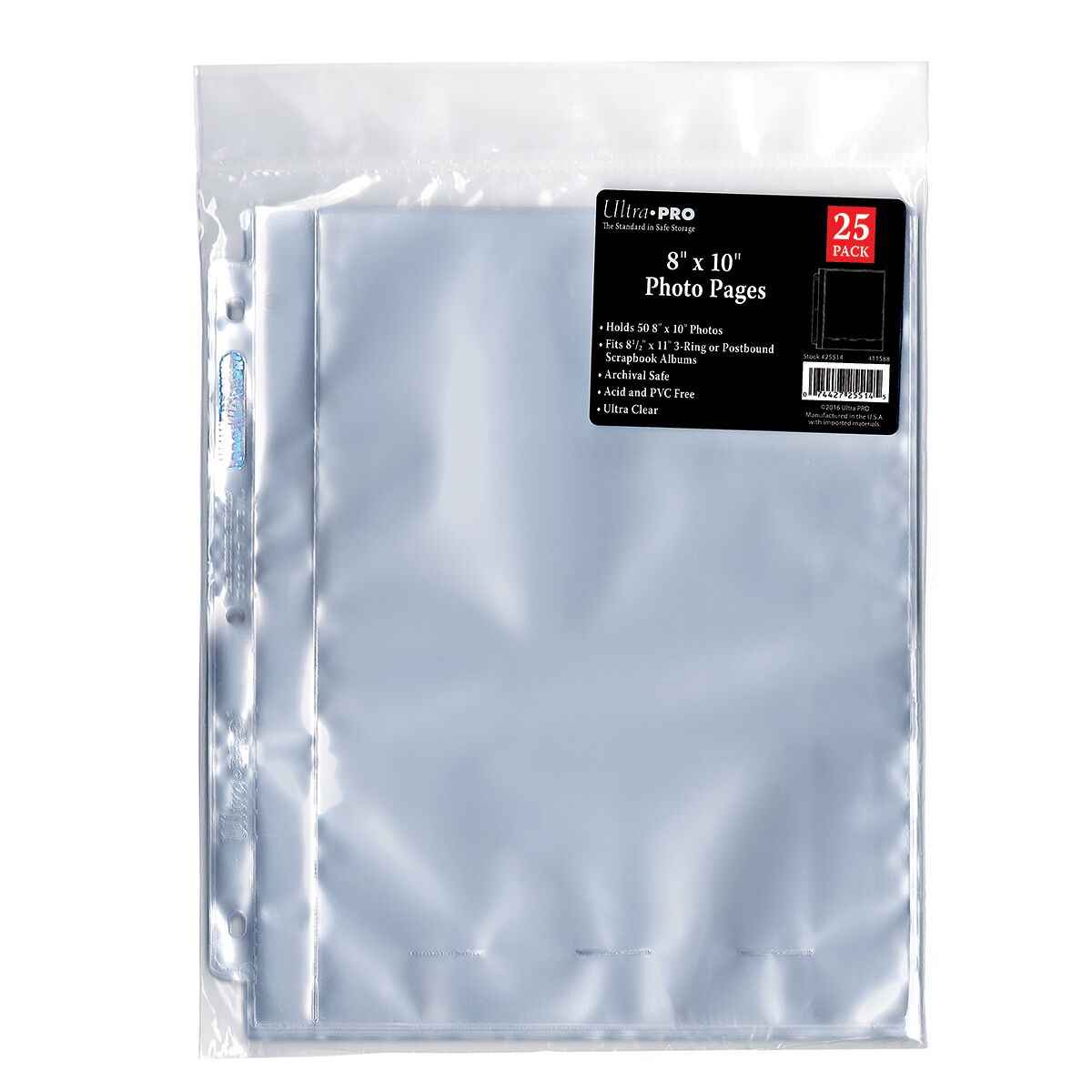 ultra-pro-3-hole-clear-8-x-10-photo-pages-f-r-3-ring-alben image 2