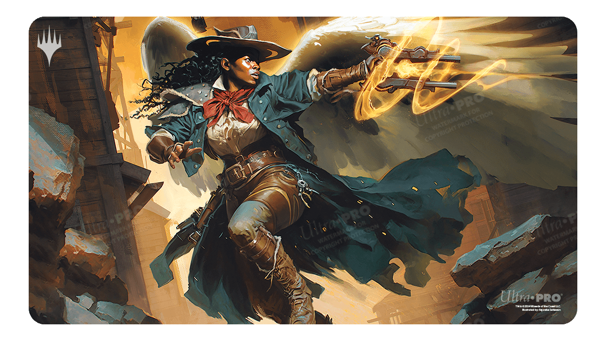 ultra-pro-outlaws-of-thunder-junction-archangel-of-tithes-standard-playmat-f-r-m image 1