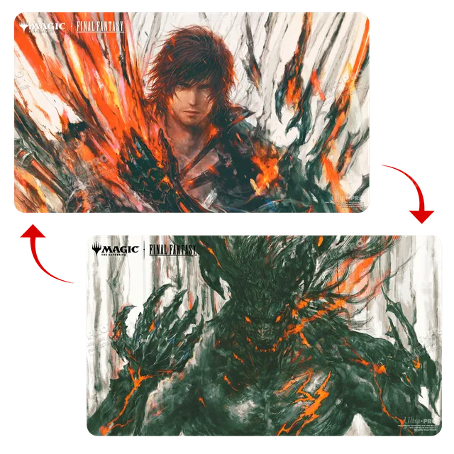 ultra-pro-magic-the-gathering-final-fantasy-doppelseitige-spielmatte-clive-ifrit image 1