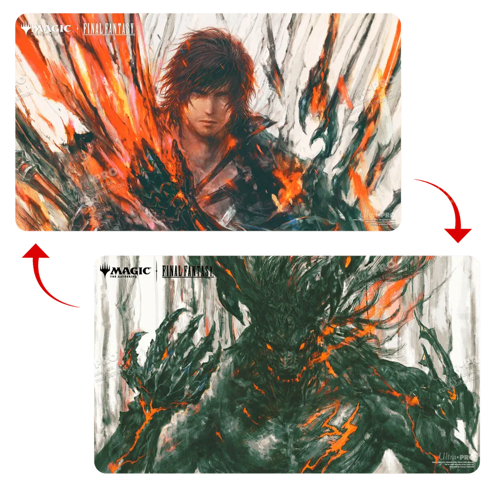 ultra-pro-magic-the-gathering-final-fantasy-doppelseitige-spielmatte-clive-ifrit image 1