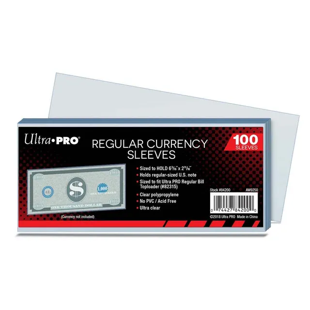 ultra-pro-regular-currency-sleeves-geldschein-h-llen-100-st-ck image 1