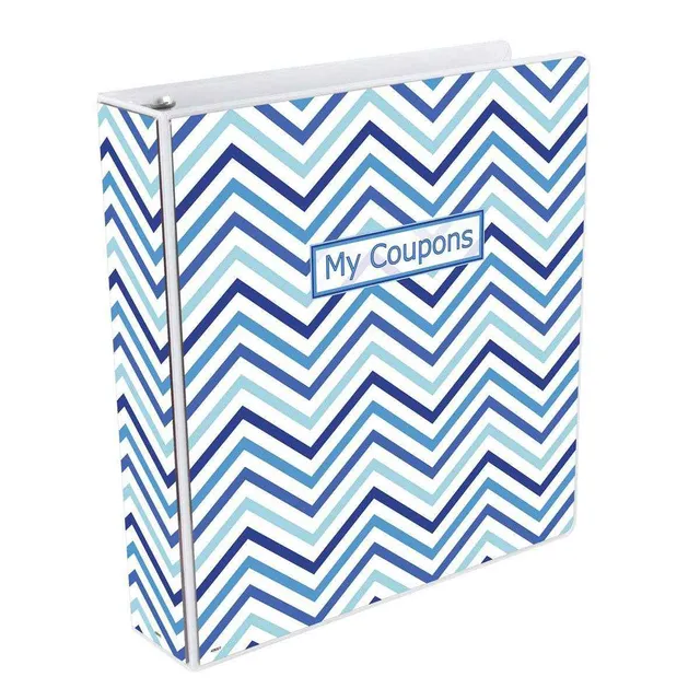 ultra-pro-3-ring-chevron-blue-coupon-organizer-binder image 1