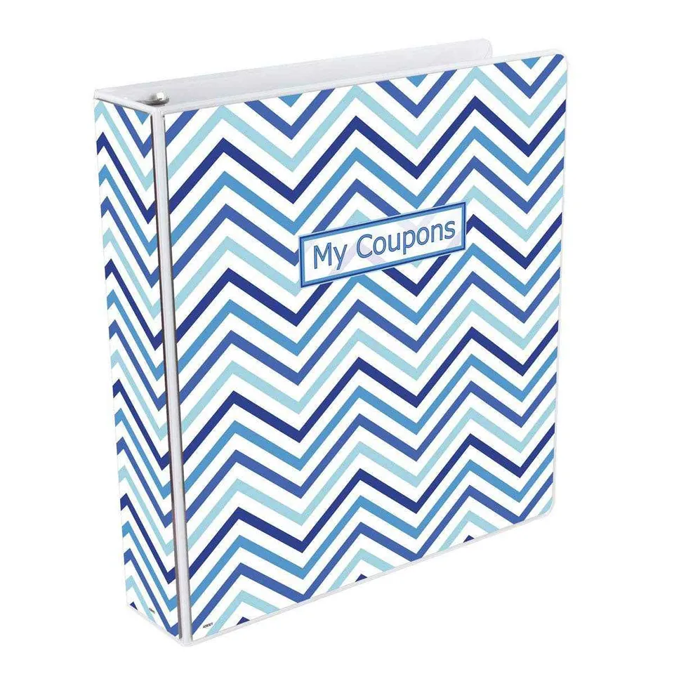 ultra-pro-3-ring-chevron-blue-coupon-organizer-binder image 1