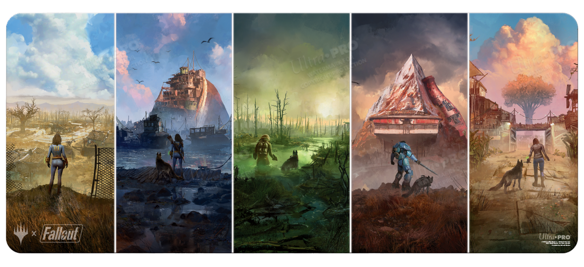 ultra-pro-fallout-wasteland-basic-lands-medley-table-playmat-6ft-f-r-magic-the-g image 1