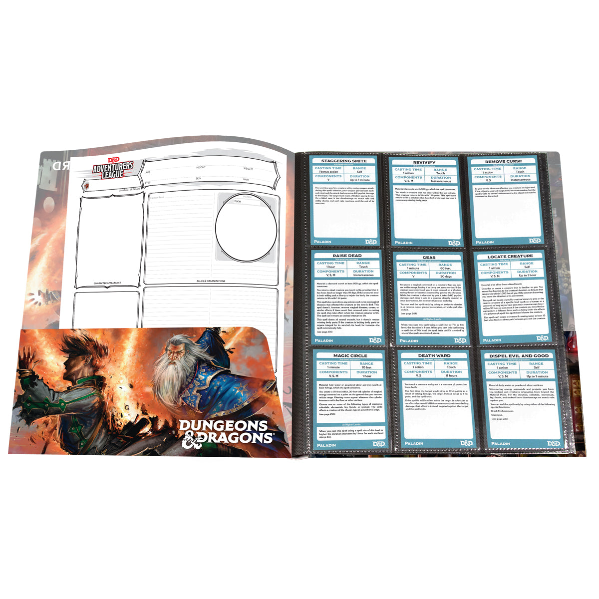 ultra-pro-dungeons-dragons-wizard-class-folio-mappe-mit-stickern image 2