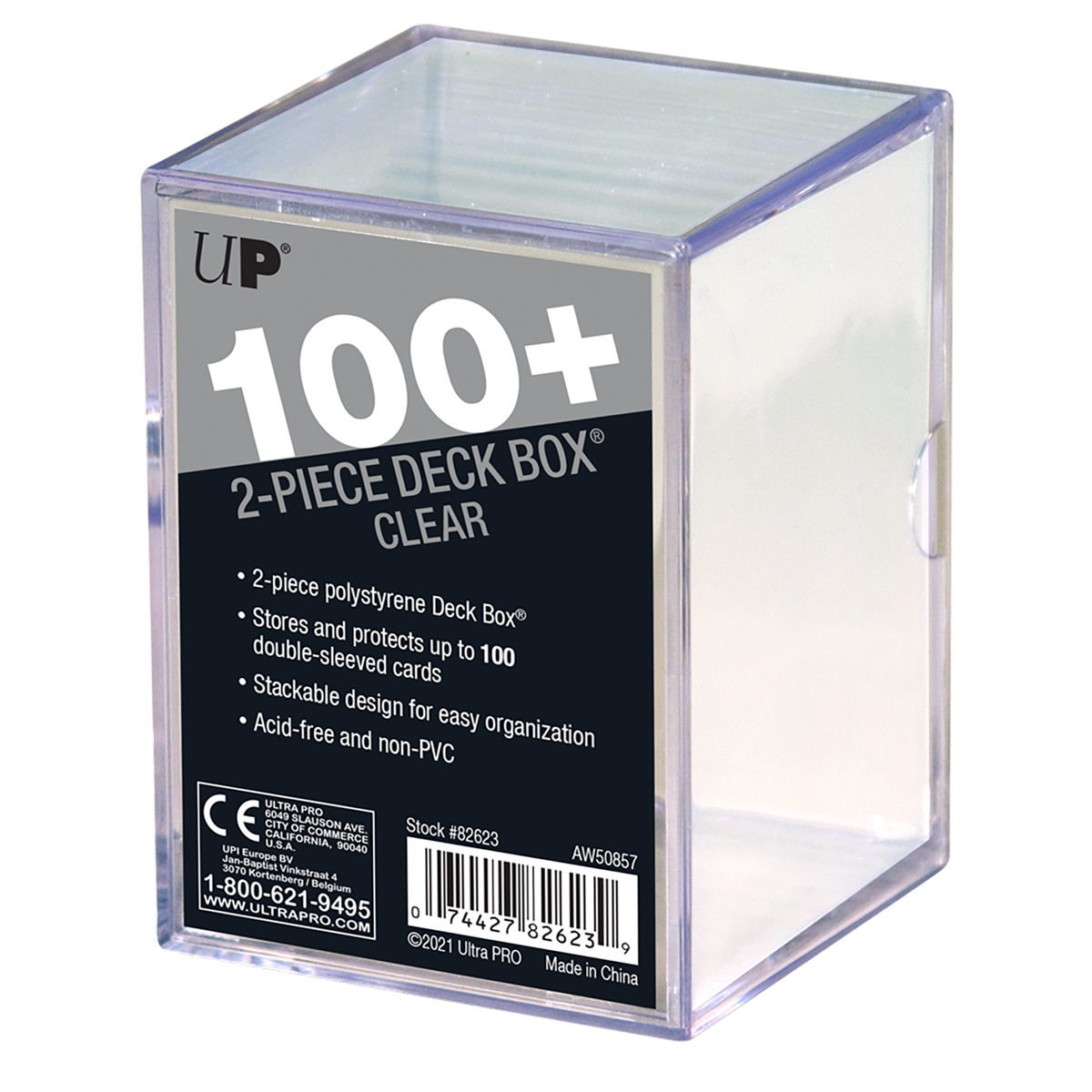ultra-pro-2-piece-clear-100-deck-box-transparent image 1