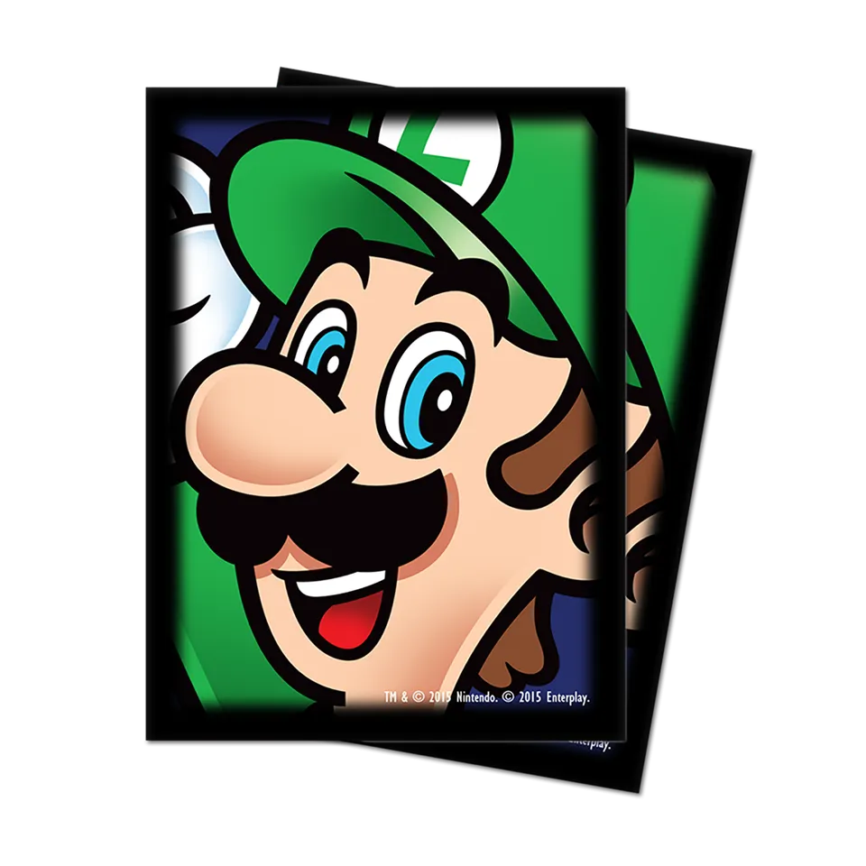 ultra-pro-luigi-standard-deck-protector-sleeves-65ct-super-mario image 1