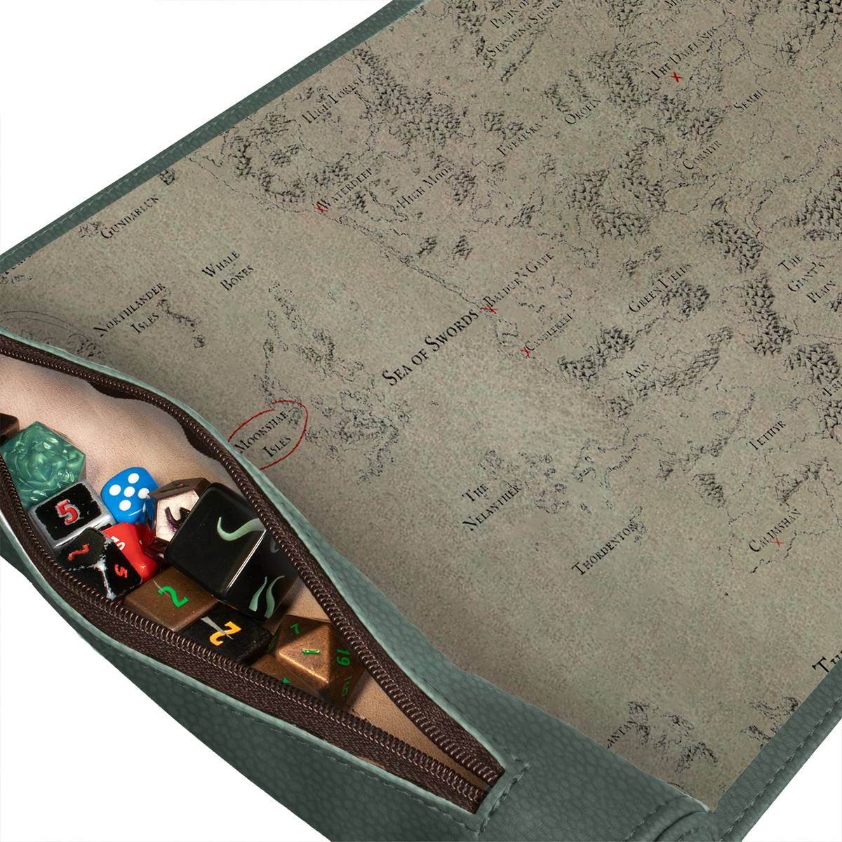 ultra-pro-dungeons-dragons-premium-dice-scroll-map-drizzt-forgotten-realms-w-rfe image 3