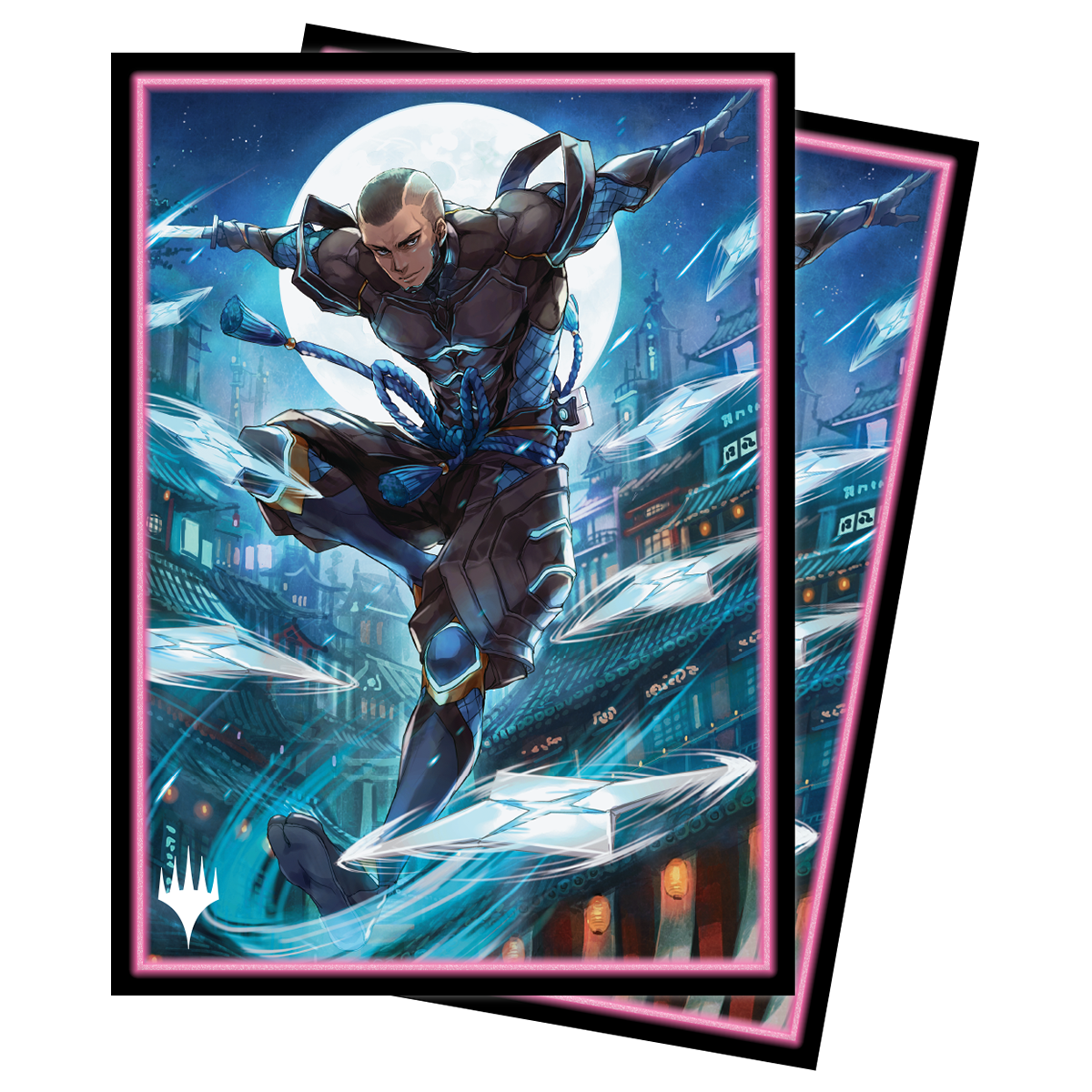 ultra-pro-kamigawa-neon-dynasty-kaito-shizuki-deck-protector-sleeves-100ct-f-r-m image 1