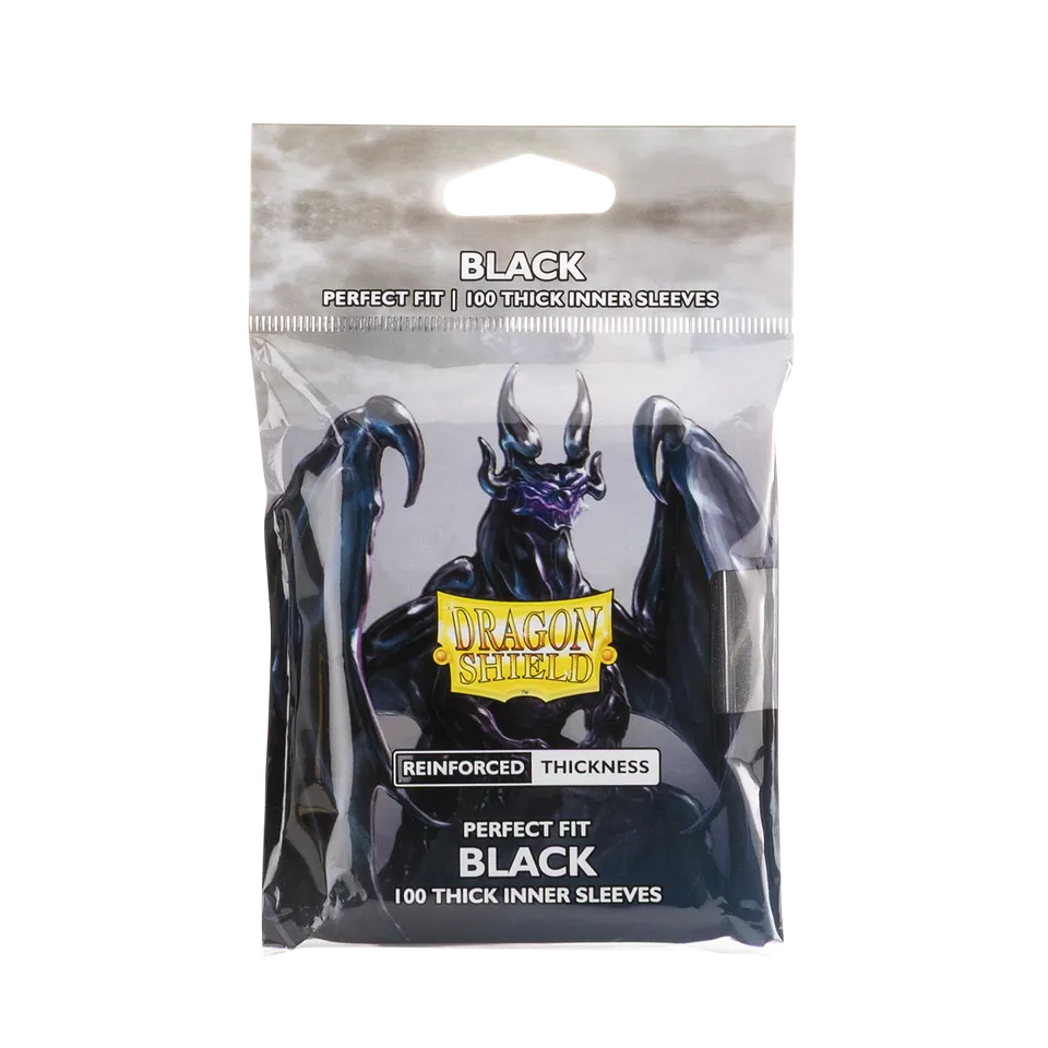 dragon-shield-perfect-fit-thick-inner-sleeves-100-black image 1