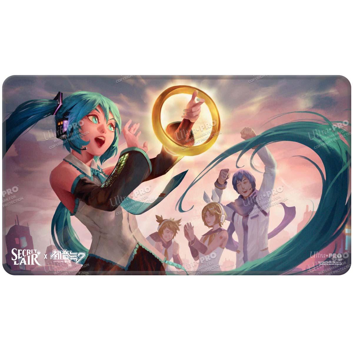 ultra-pro-hatsune-miku-secret-lair-summer-sol-ring-stitched-edge-playmat-f-r-mag image 1