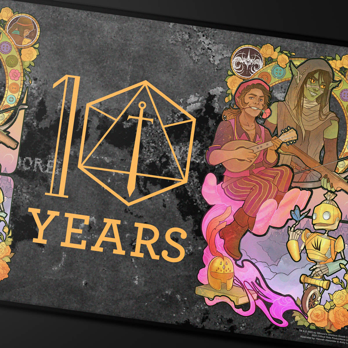 ultra-pro-critical-role-10-year-anniversary-stitched-edge-playmat-sam-riegel image 2
