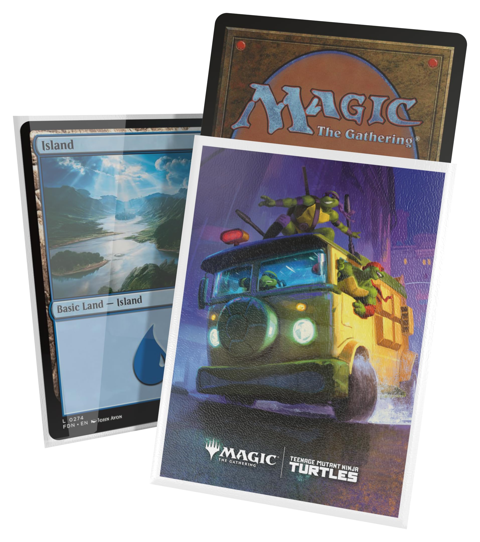 ultimate-guard-art-sleeves-mtg-teenage-mutant-ninja-turtles-turtle-van-100-h-lle image 1