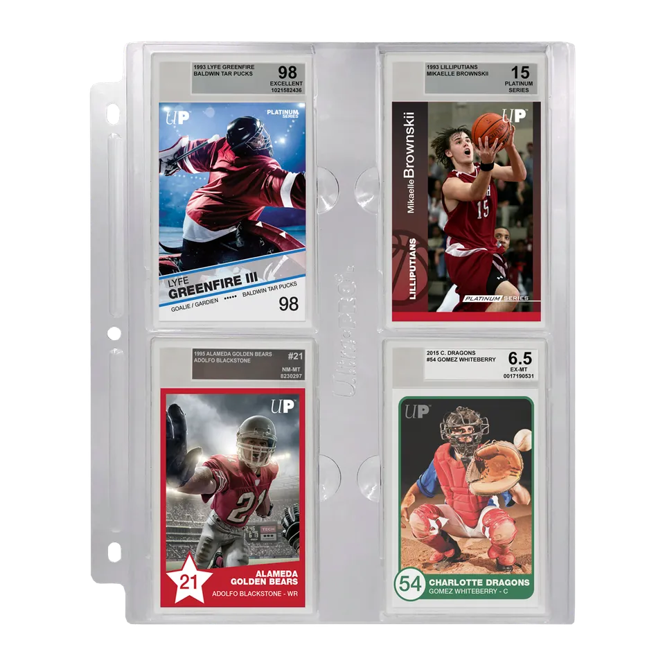 ultra-pro-4-pocket-page-h-lle-f-r-beckett-graded-slabs image 1