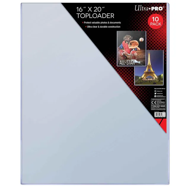 ultra-pro-16-x-20-zoll-toploader-sleeves-10er-pack image 1
