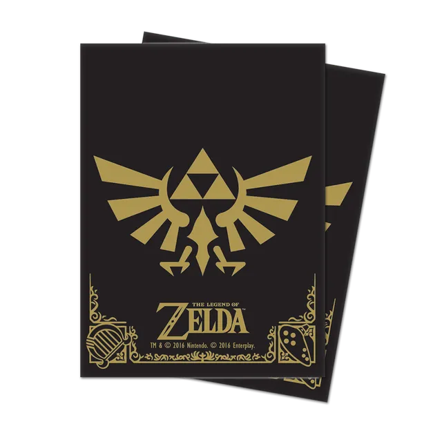 ultra-pro-the-legend-of-zelda-hyrule-crest-standard-deck-protector-sleeves-65ct- image 1