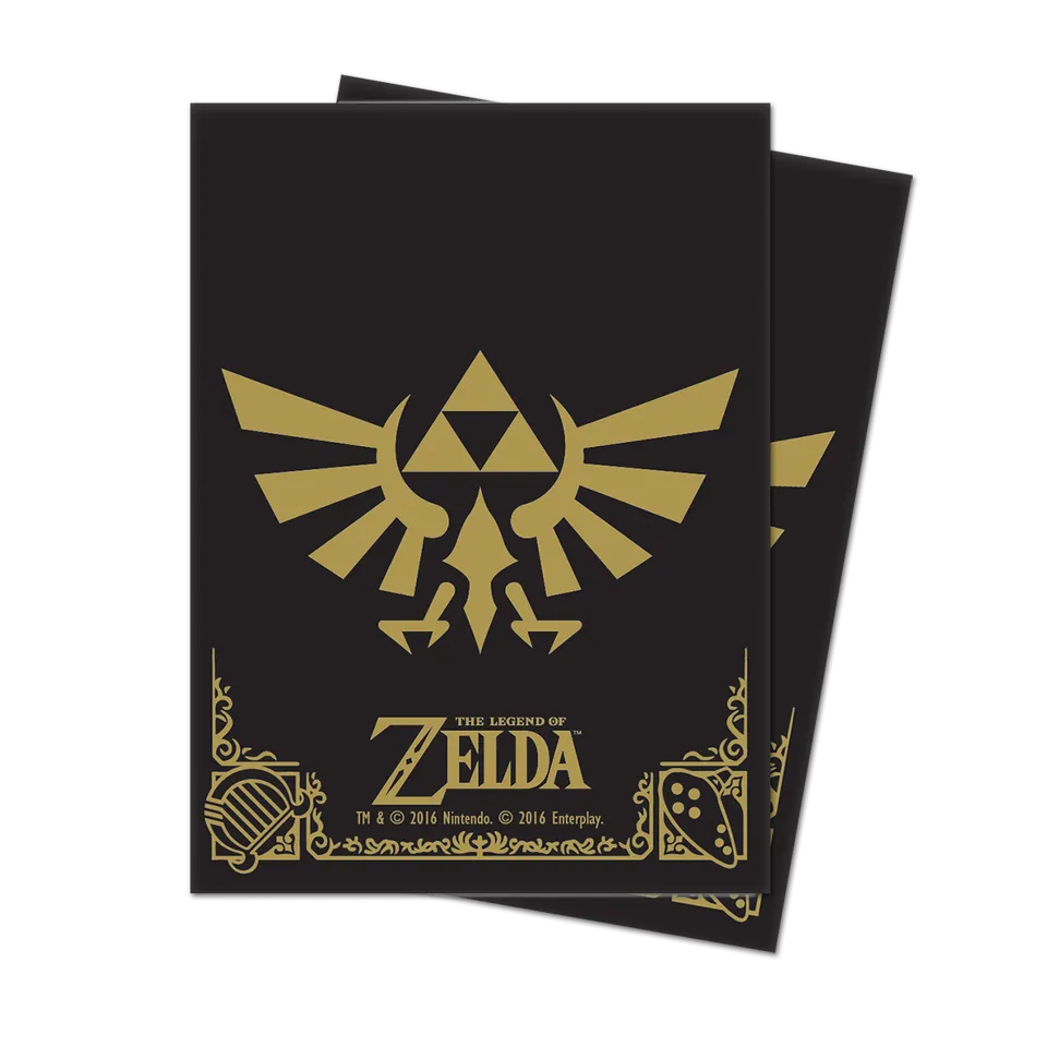 ultra-pro-the-legend-of-zelda-hyrule-crest-standard-deck-protector-sleeves-65ct- image 1